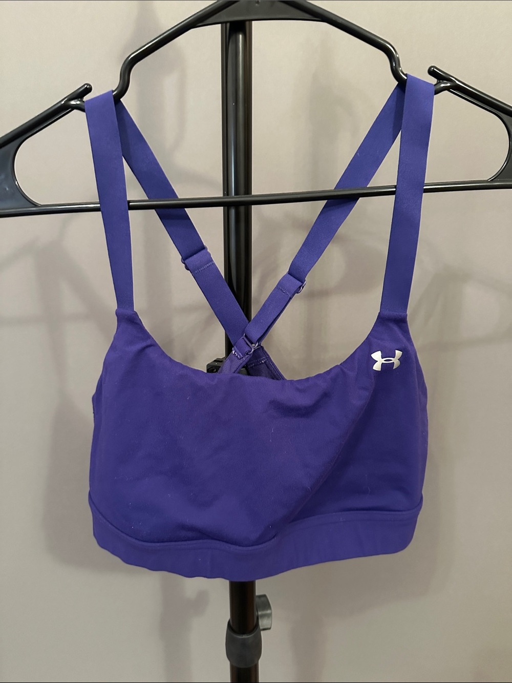 Under Armour Violet Strappy Crossback Sports Bra